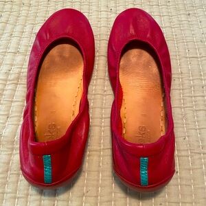 Red Leather Flats by Tieks